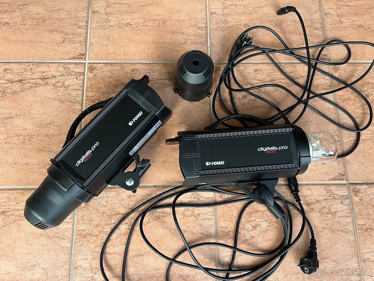 2× Fomei Digitalis PRO 600 – profi záblesky, TOP stav - 4