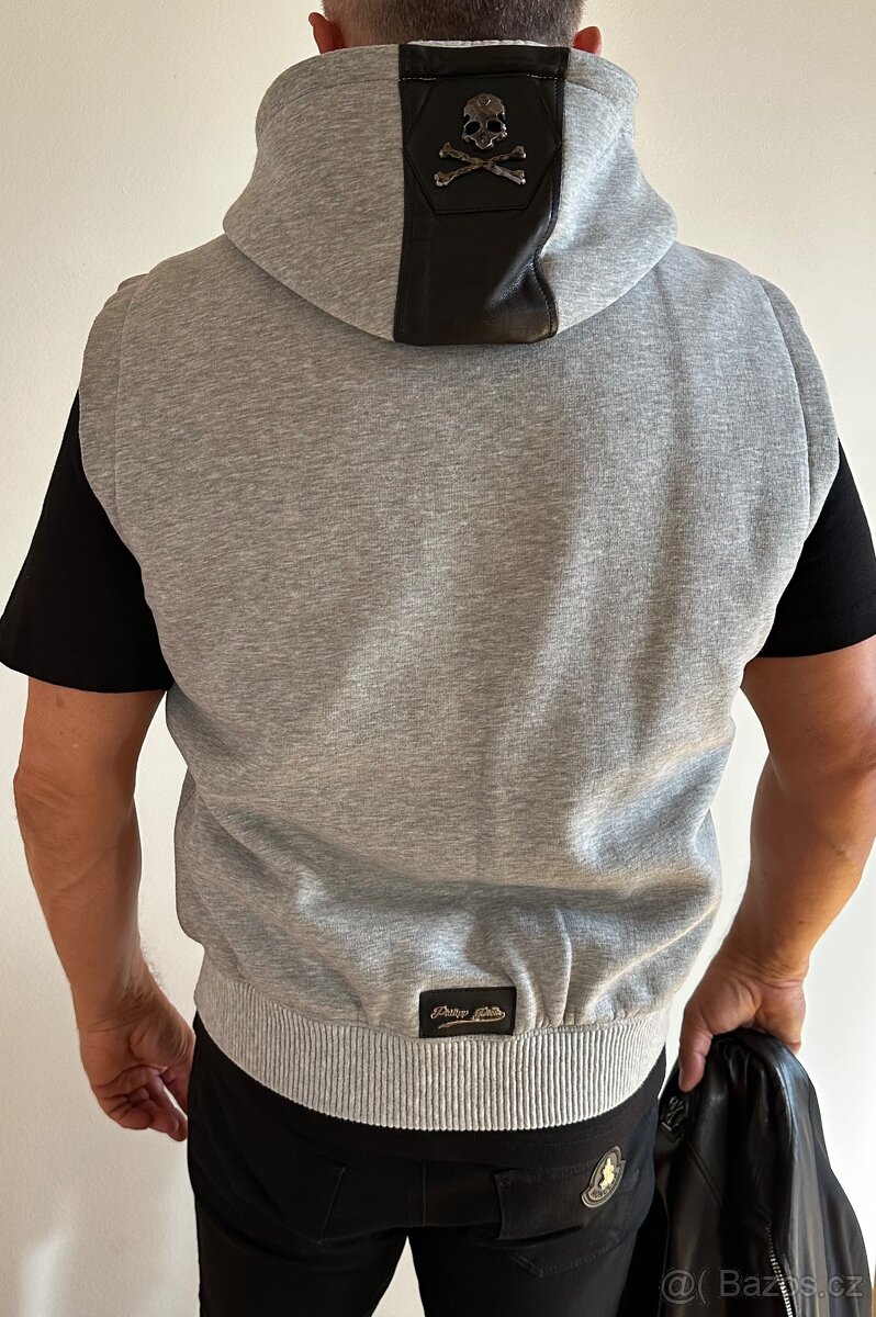 Prodám koženou bundu Philipp Plein s vestou - 4