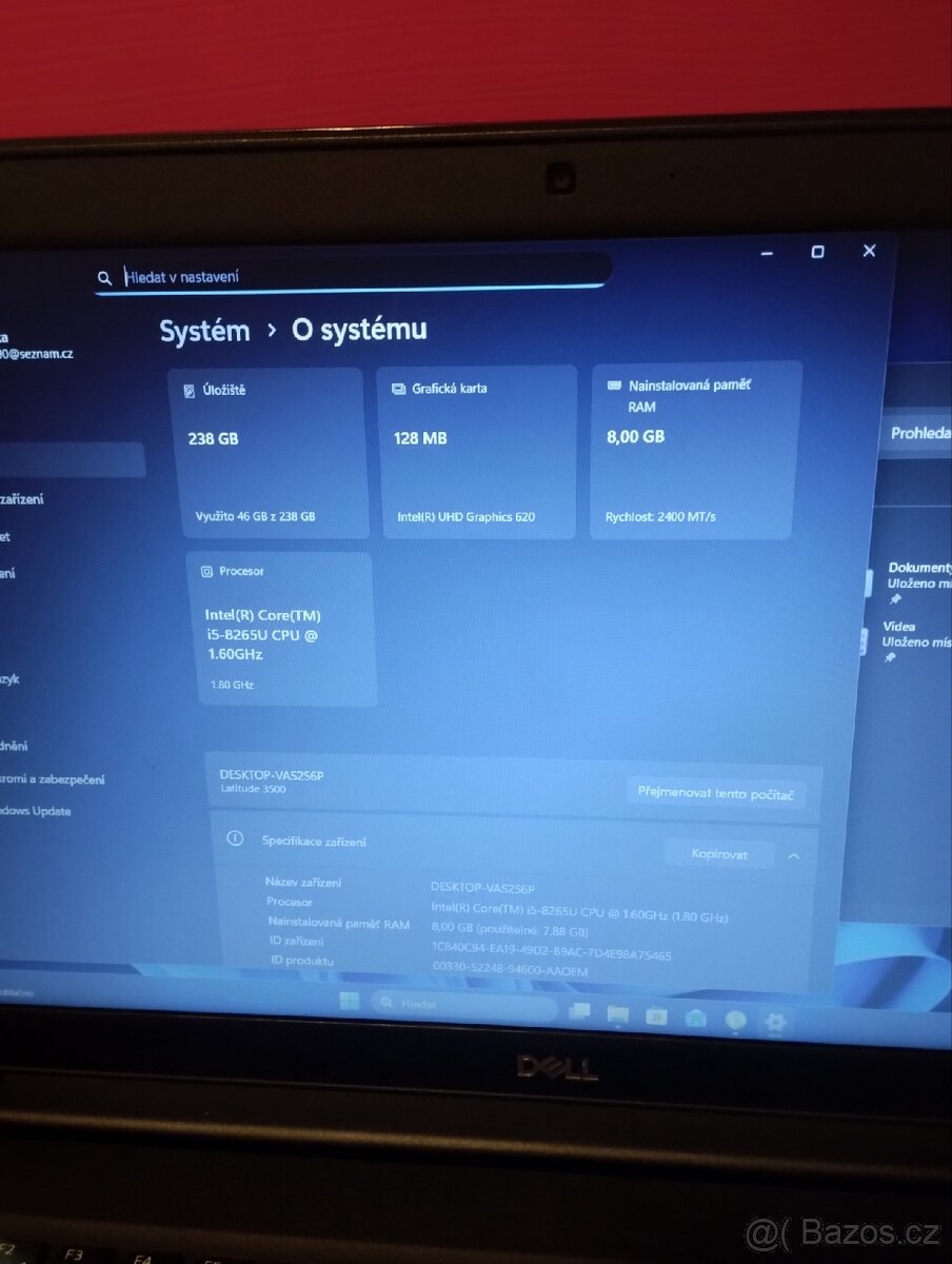 Dell Inspiron 3500, i,5 procesu 8... odběr Chotěboř - 4