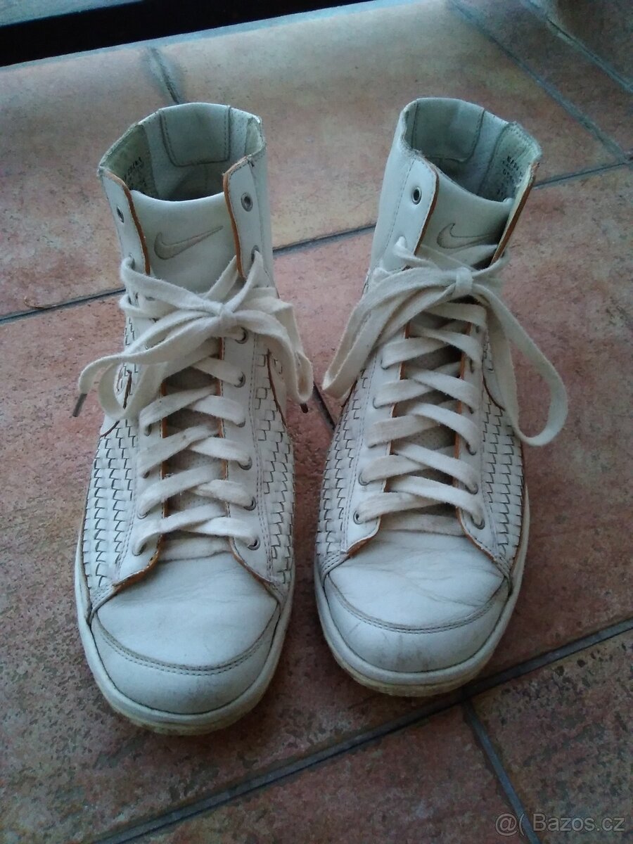 Originál kožené boty Nike bílé. - 4