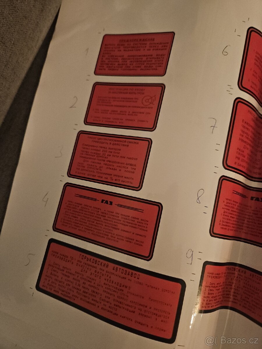 Volha - nálepky do mot. prostoru, volat - 4