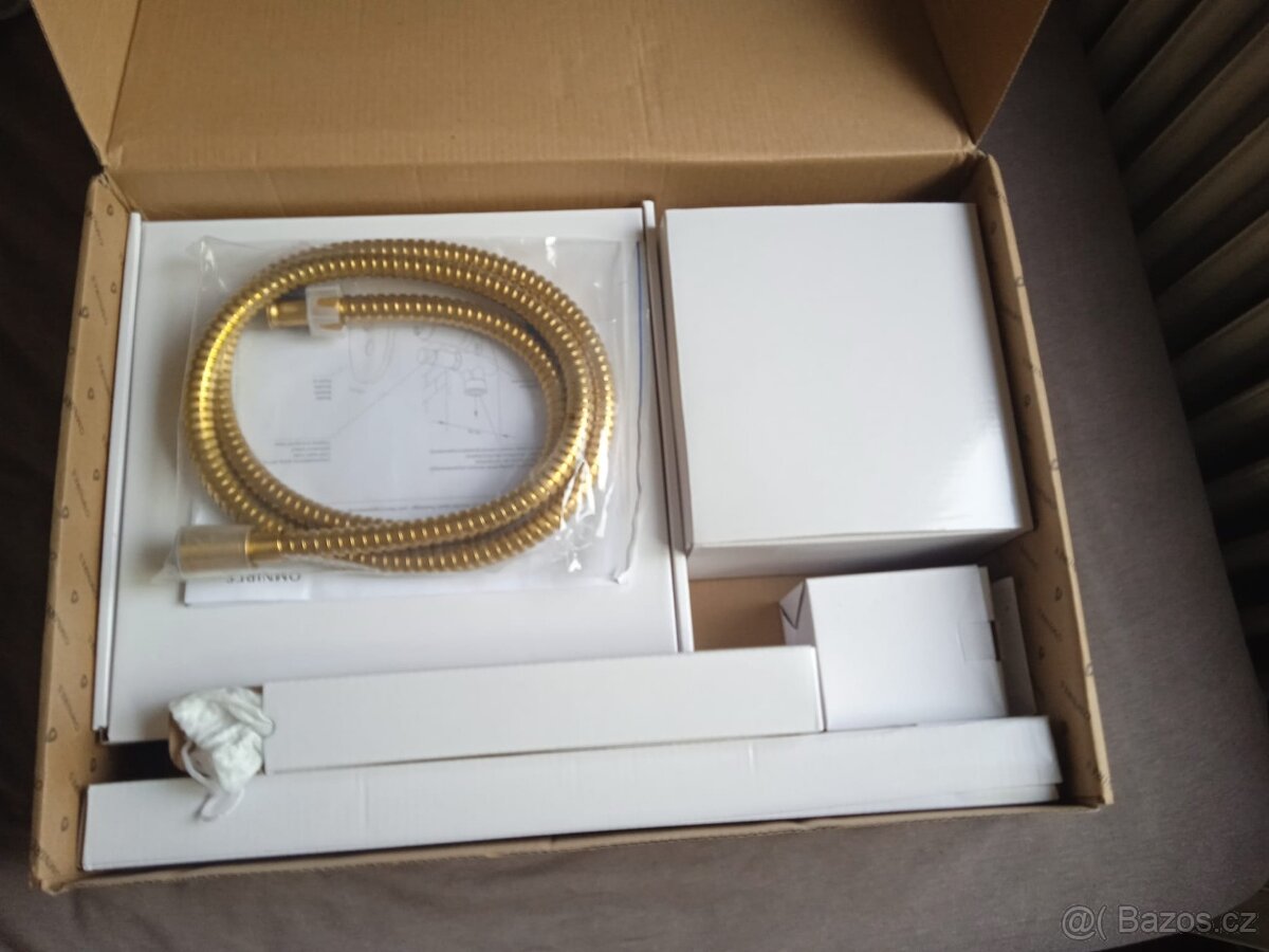 OMNIRES Y podomítkový sprchový set zlatá kartáčovaná - 4