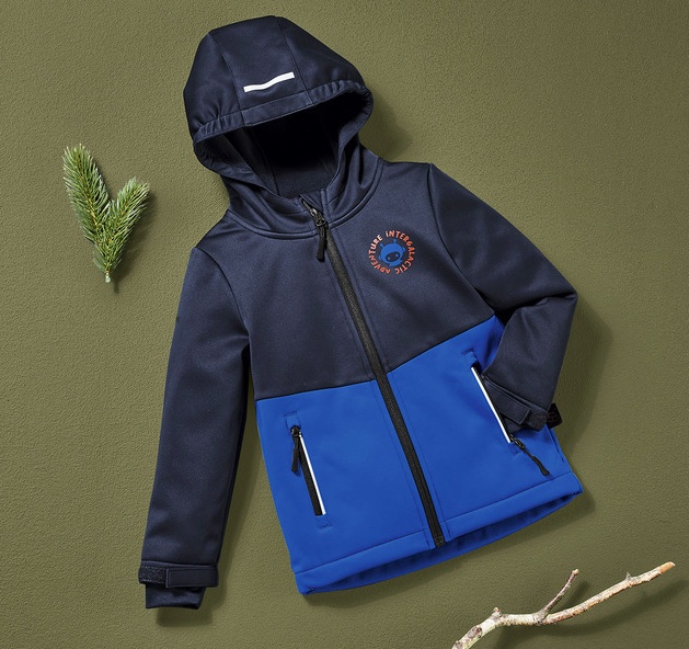 ☘️ SOFTSHELLOVÁ BUNDA modrá s mimozemšťanem vel. 122/128 ☘ - 4