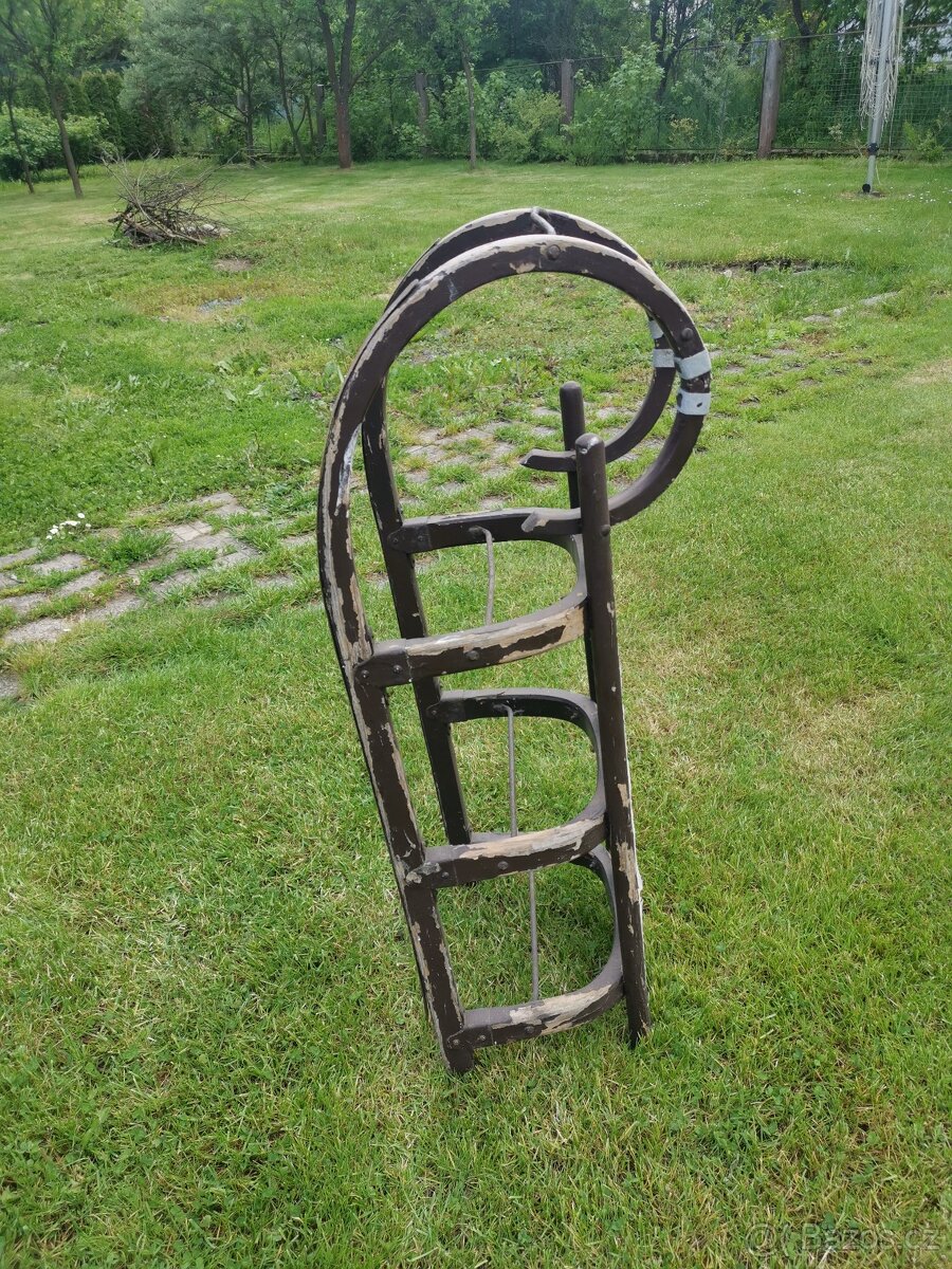 Sáně rohačky, starožitné, na upcyklaci - 4