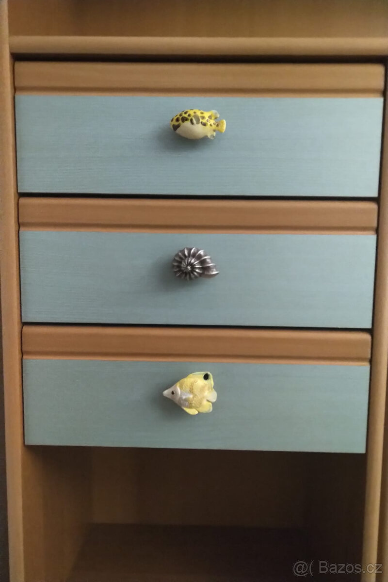 Dětské skříně a stůl mořský svět - 4