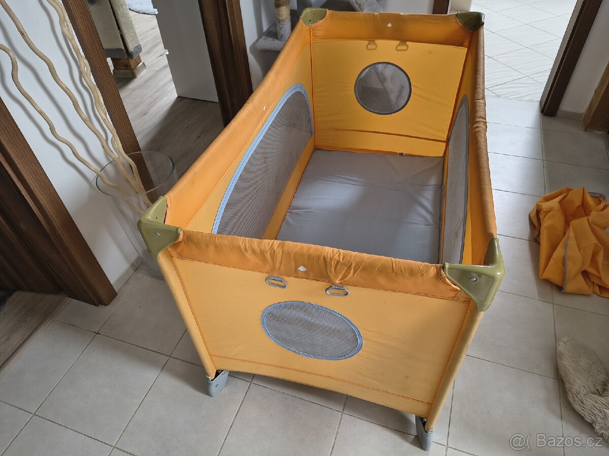 Cestovní dětská postýlka- oranžová - 4