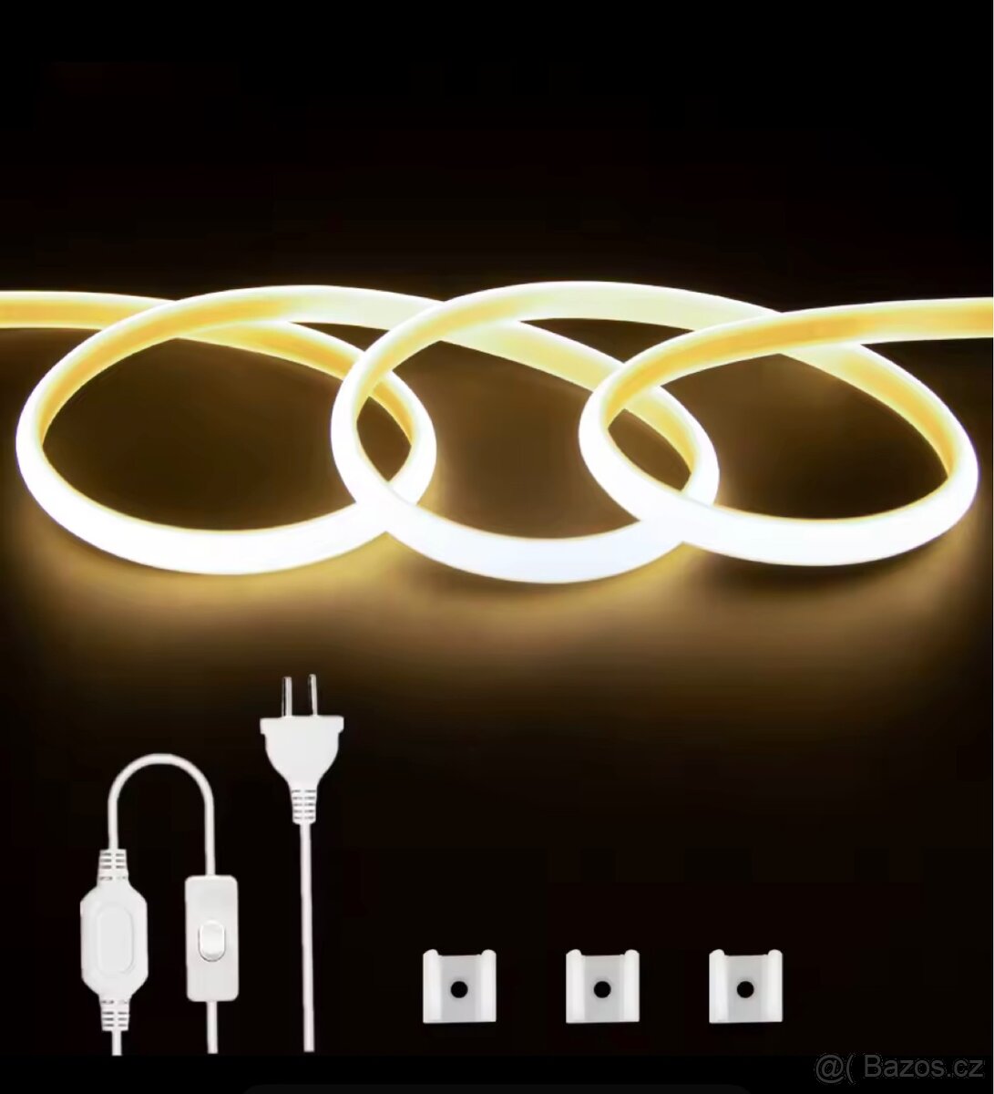 AC220V LED COB neonový pásek s vypínačem - 4