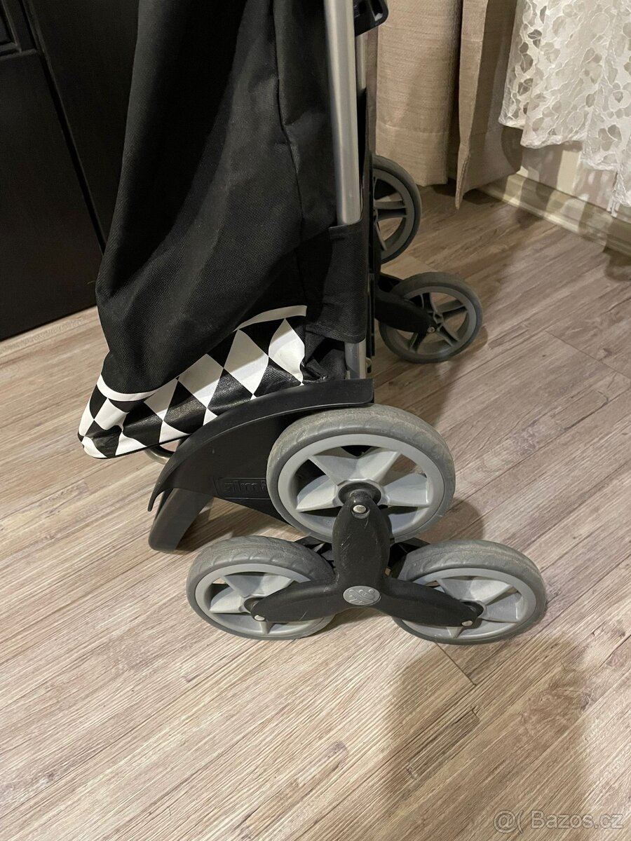 Nákupní taška na kolečkách GIMI Tris Optical 56l černá - 4