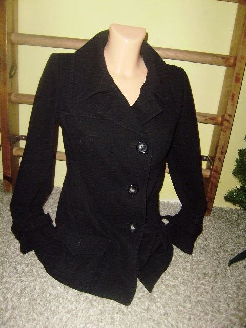 ČERNÝ KABÁT TOPSHOP vel. XS - S - 4