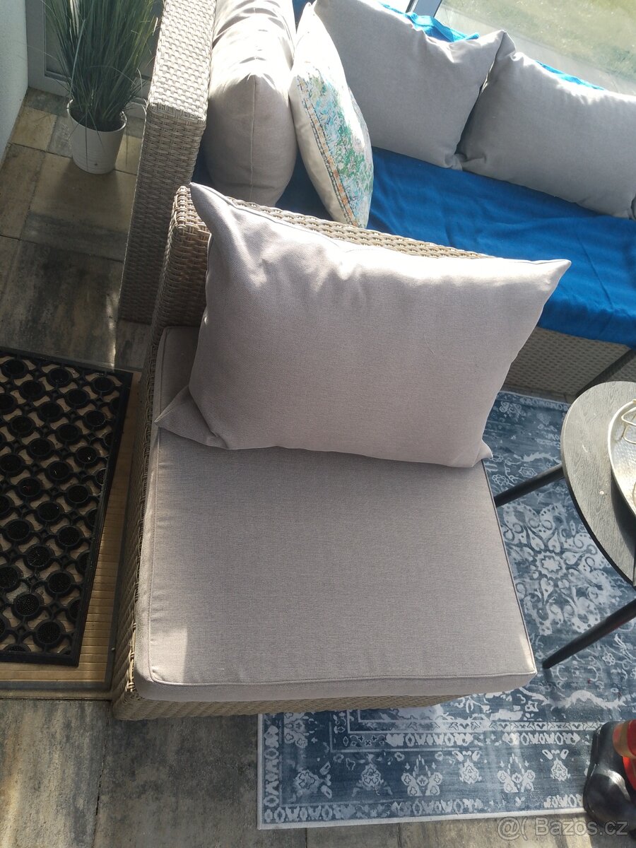 Středový díl venkovní sedačky Jysk ratan - 4