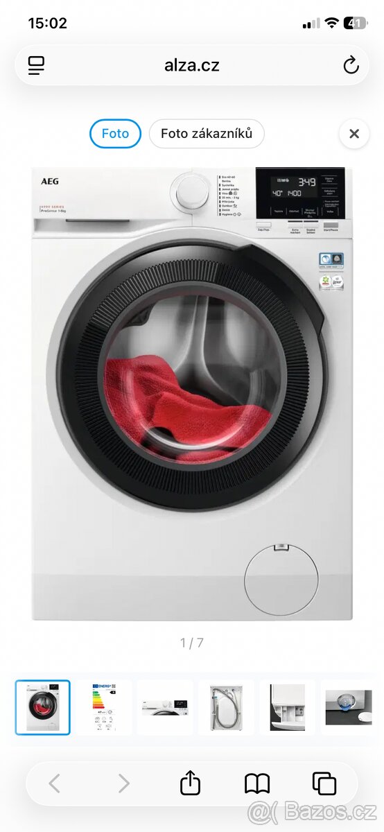 pračka AEG 6000 ProSense™ LFR61864BC - 4