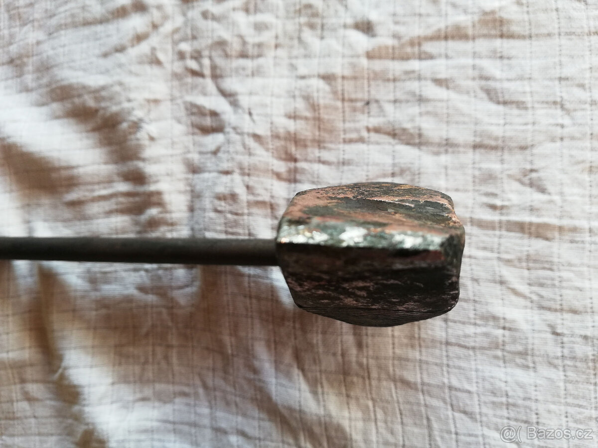 HISTORICKÁ KLEMPÍŘSKÁ PÁJKA MĚDĚNÁ, VELKÁ, NA NAHŘÍVÁNÍ - 4