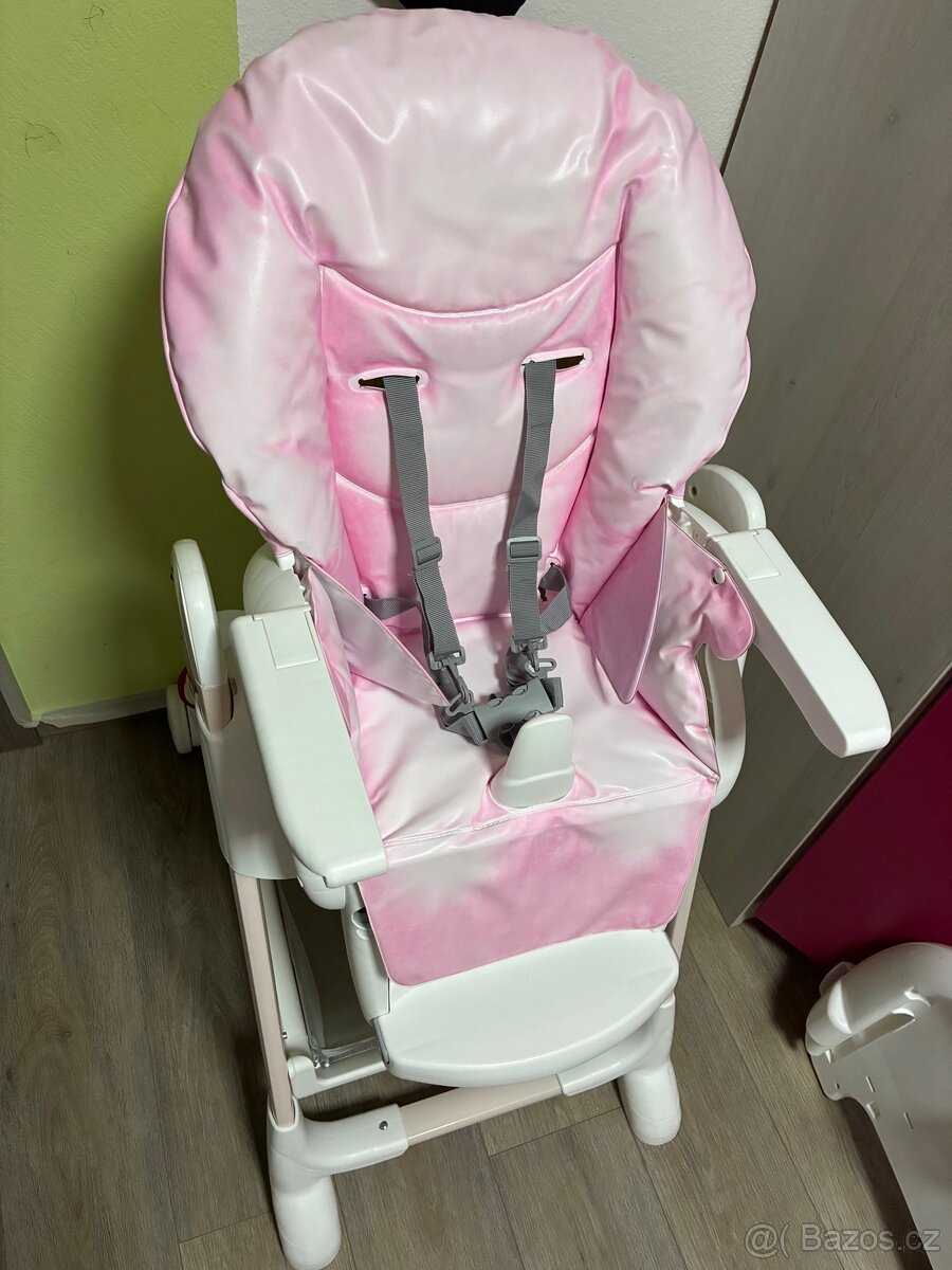 Dětská jídelní židle CAM růžová - 4