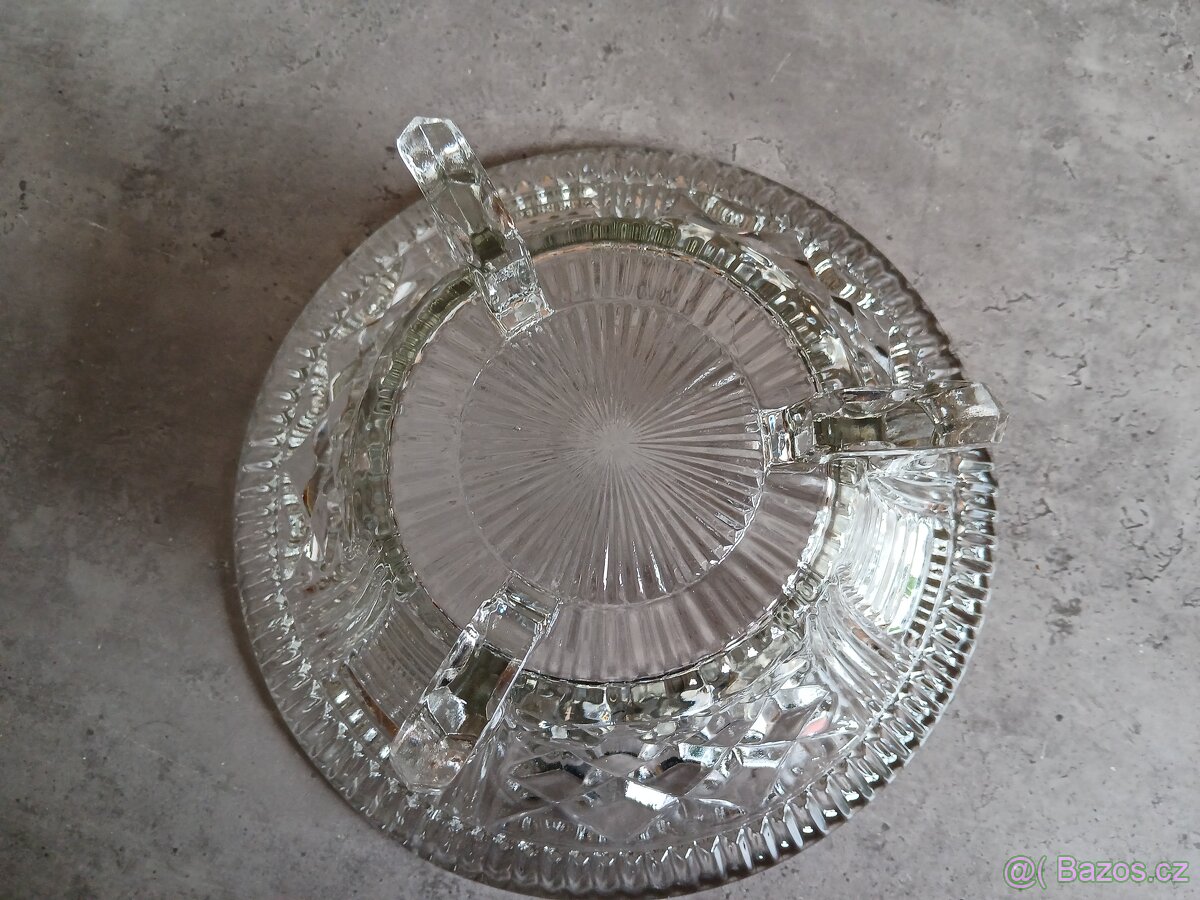 Retro mísa na nožičkách-těžké sklo - 4