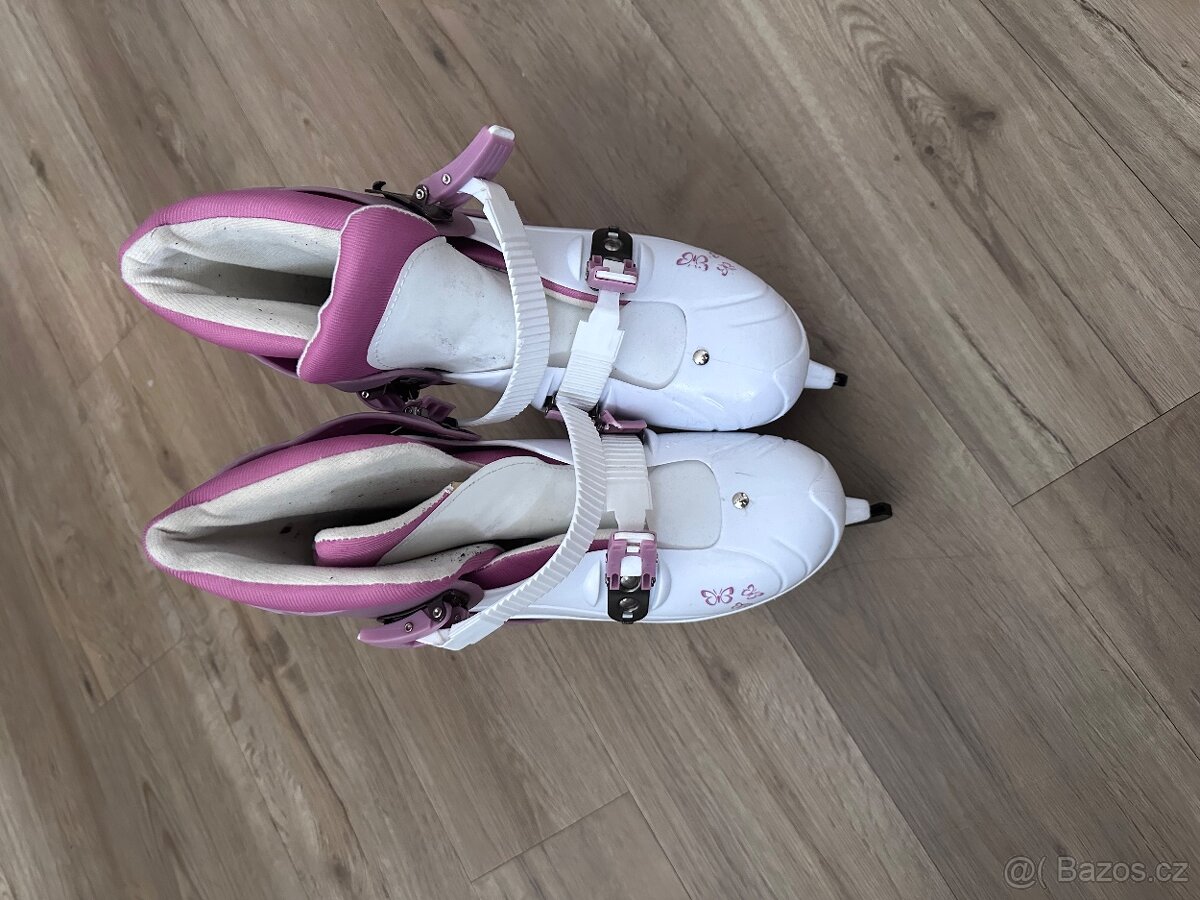 Dětské lední brusle Sportteam Kids (bílo-fialkové, dívčí) - 4