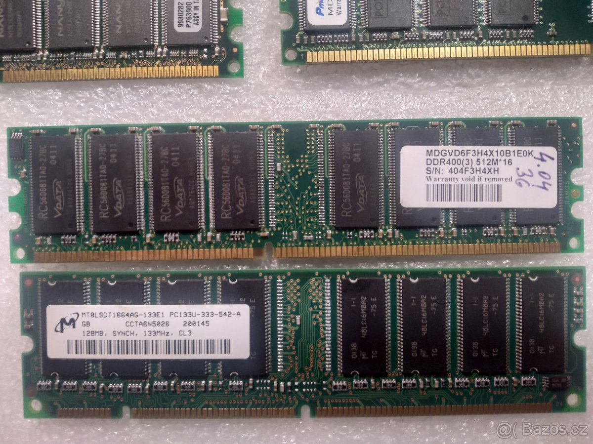 Paměťové moduly RAM DDR DIMM - 4