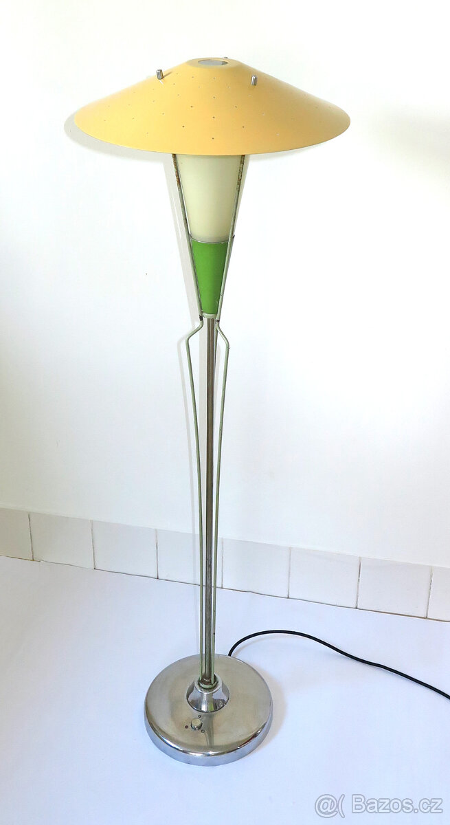 Retro podlahová stojací lampa ZUKOV Československo brusel vi - 4