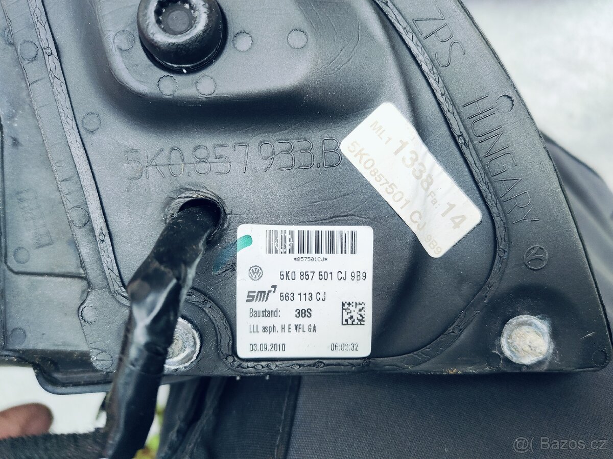 Zpětné zrcátko VW Golf 6, Levé - 4