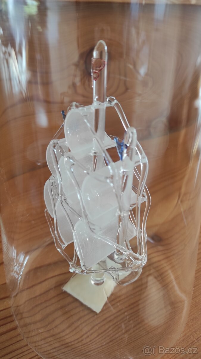 Skleněná karafa s plachetnicí - 4