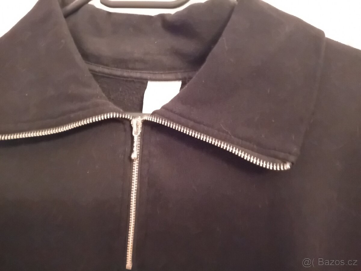 Černé mikinové elegantní šaty, velikost S, značka H&M - 4