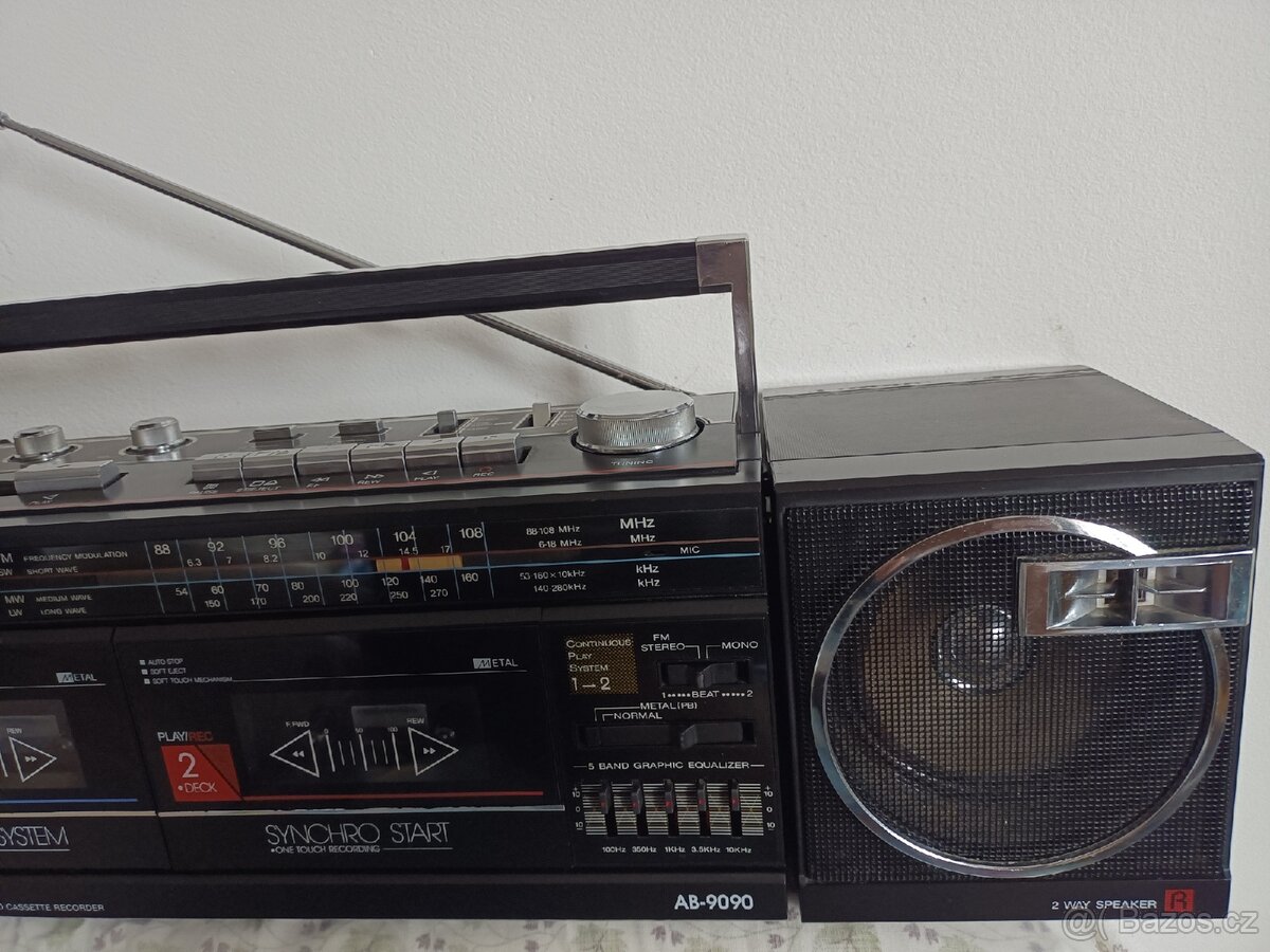 ABA 9090 radiomagnetofon retro 2 kazeťák Korea - 4