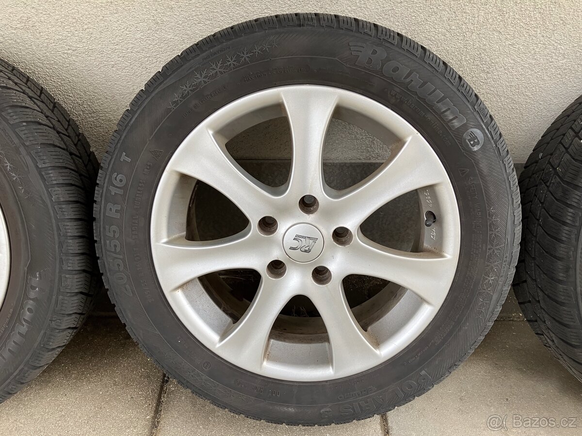 Sada alu kola 6,5Jx16, ET45, 5x114,3 + zimní pneu 205/55/R16 - 4