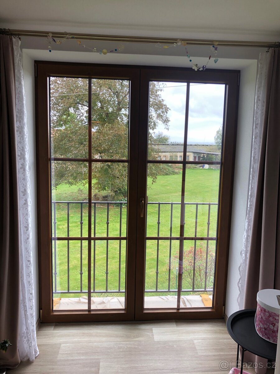 Prodám dveře Oknotherm zlatý dub190x231cm - 4