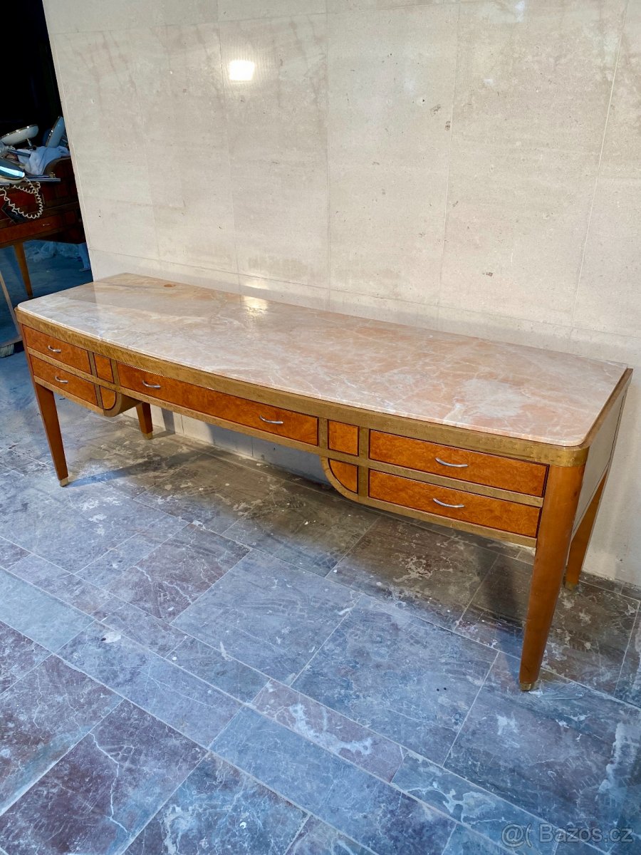 Psací stůl dlouhý oblé hrany - 197cm/61cm výška 78 cm - 4