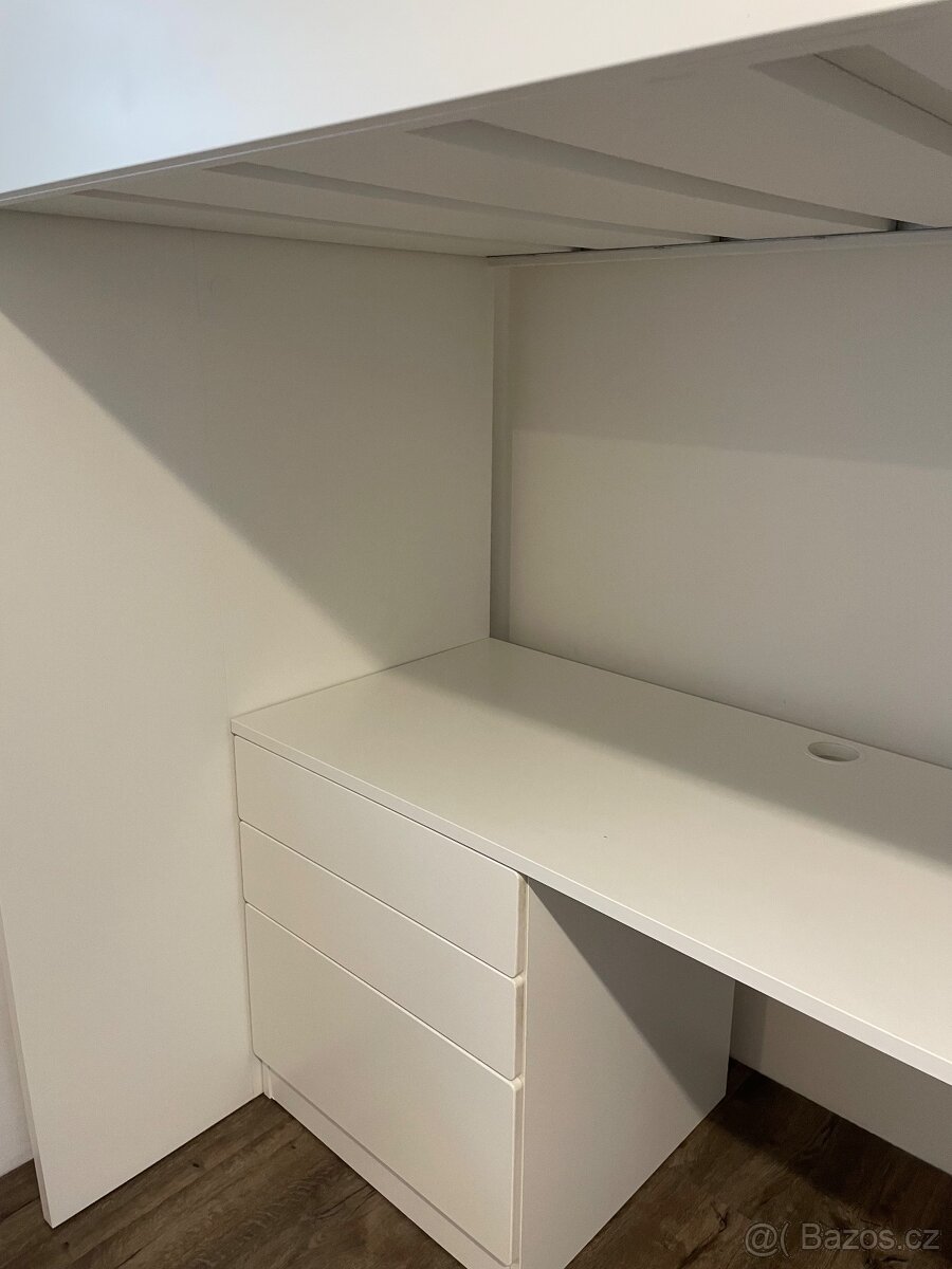 Patrová postel se stolem a skříní IKEA - 4
