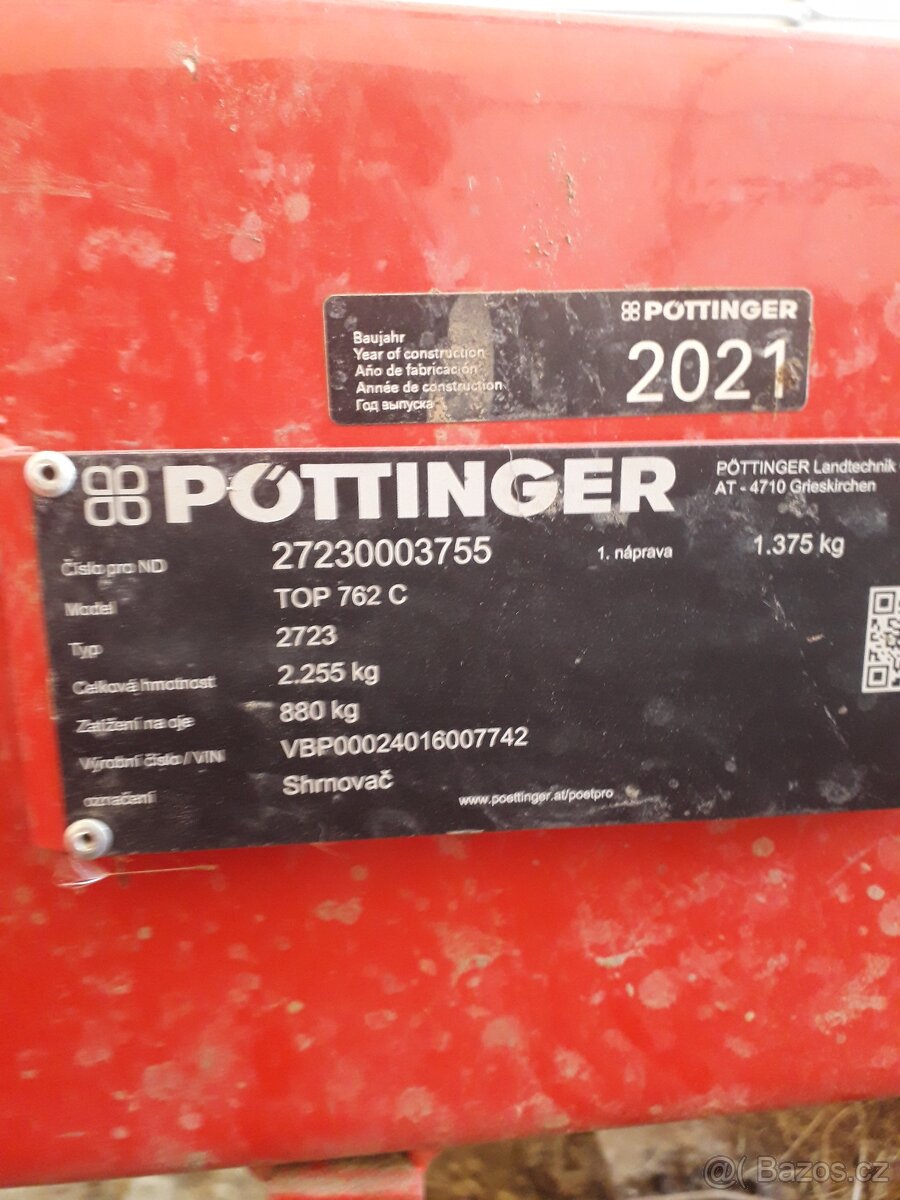 Shrnovač píce Pöttinger Top 762 C - 4