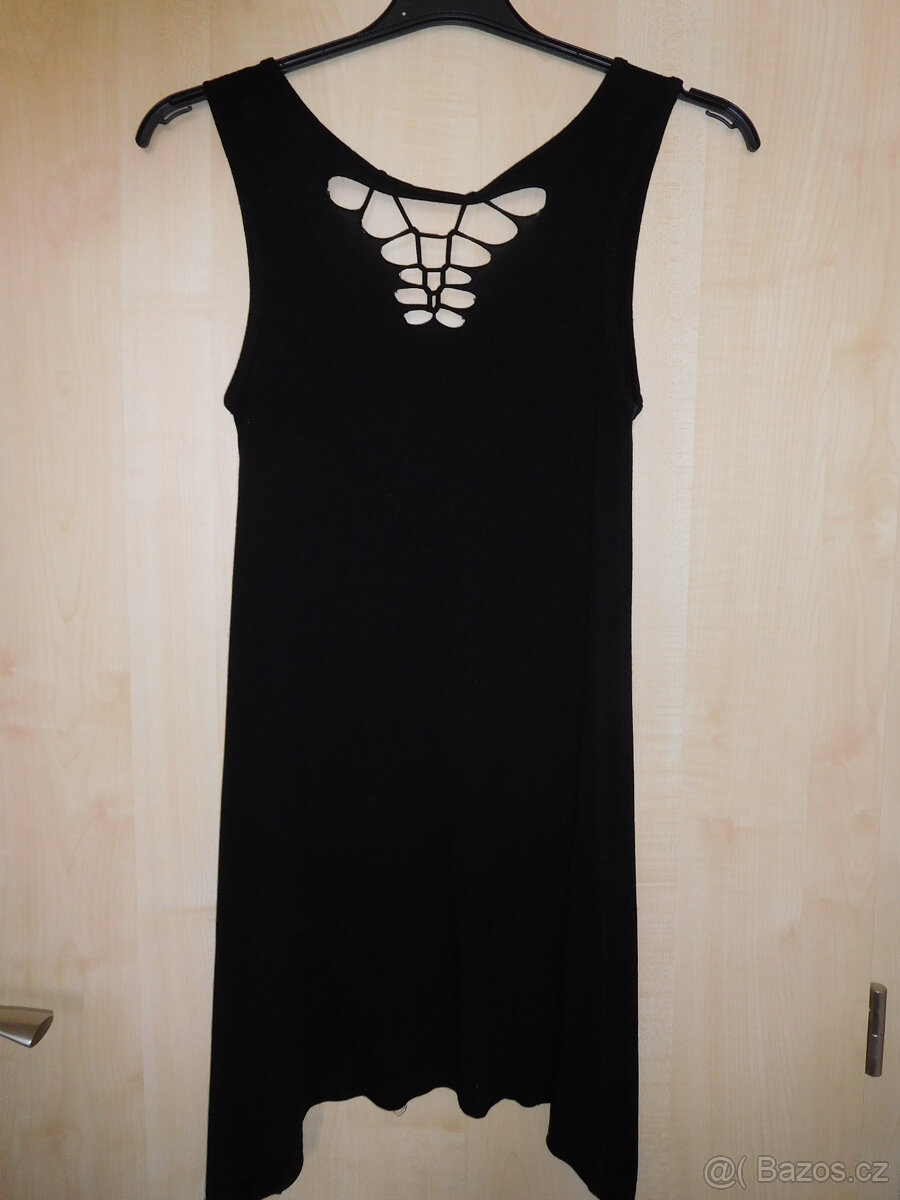 Letní lněná halena, černý top, šaty - 4