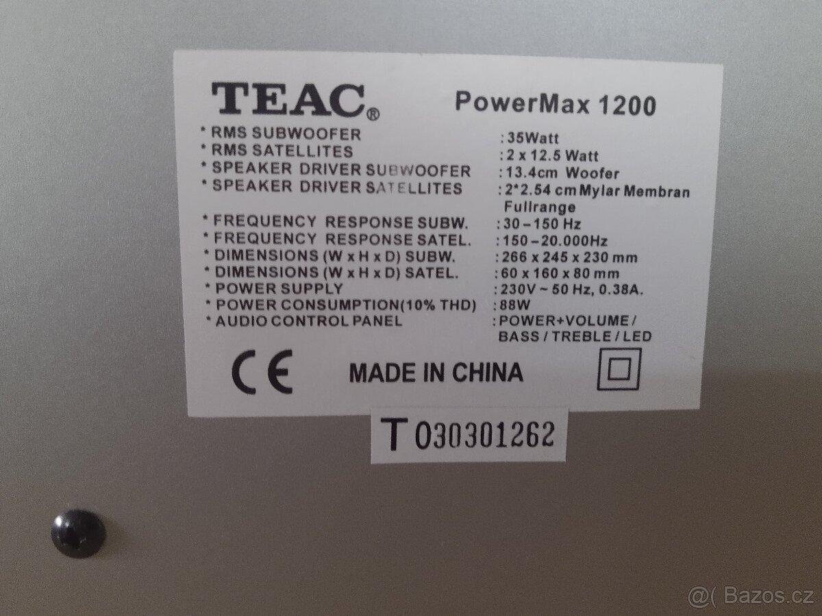 Sada reproduktorů 2.1 TEAC PoweerMax 1200. - 4