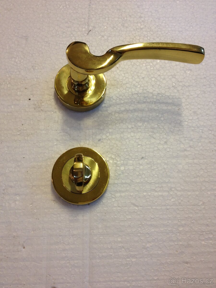 Dveřní WC rozetová klika / kování, zlatá lesk /28ks - 4