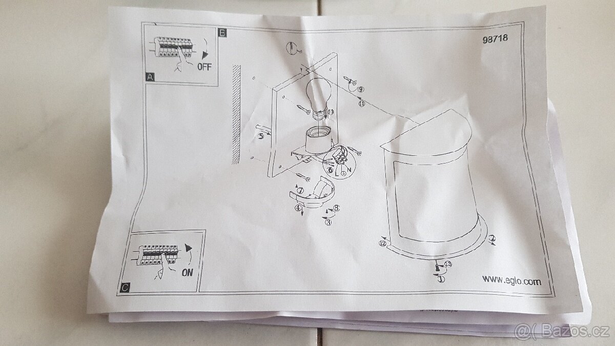 Venkovní nástěnné svítidlo DARIL 1 – EGLO 98718
- 4