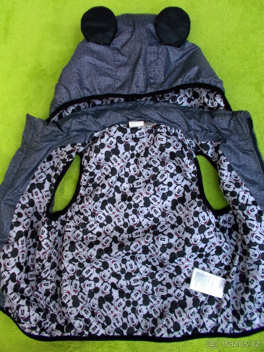 Zateplená vesta Mickey Mouse H&M vel. 92 - 4