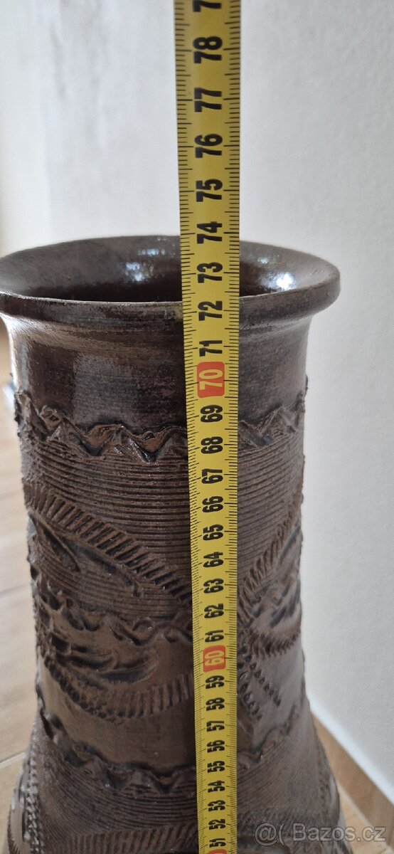 Prodám keramickou vázu, výška 72cm - 4
