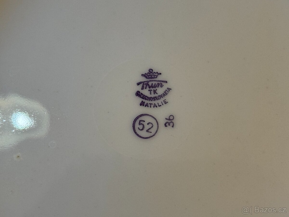 Velký Vintage Set Dezertních Talířů TK Thun Czechoslovakia - 4