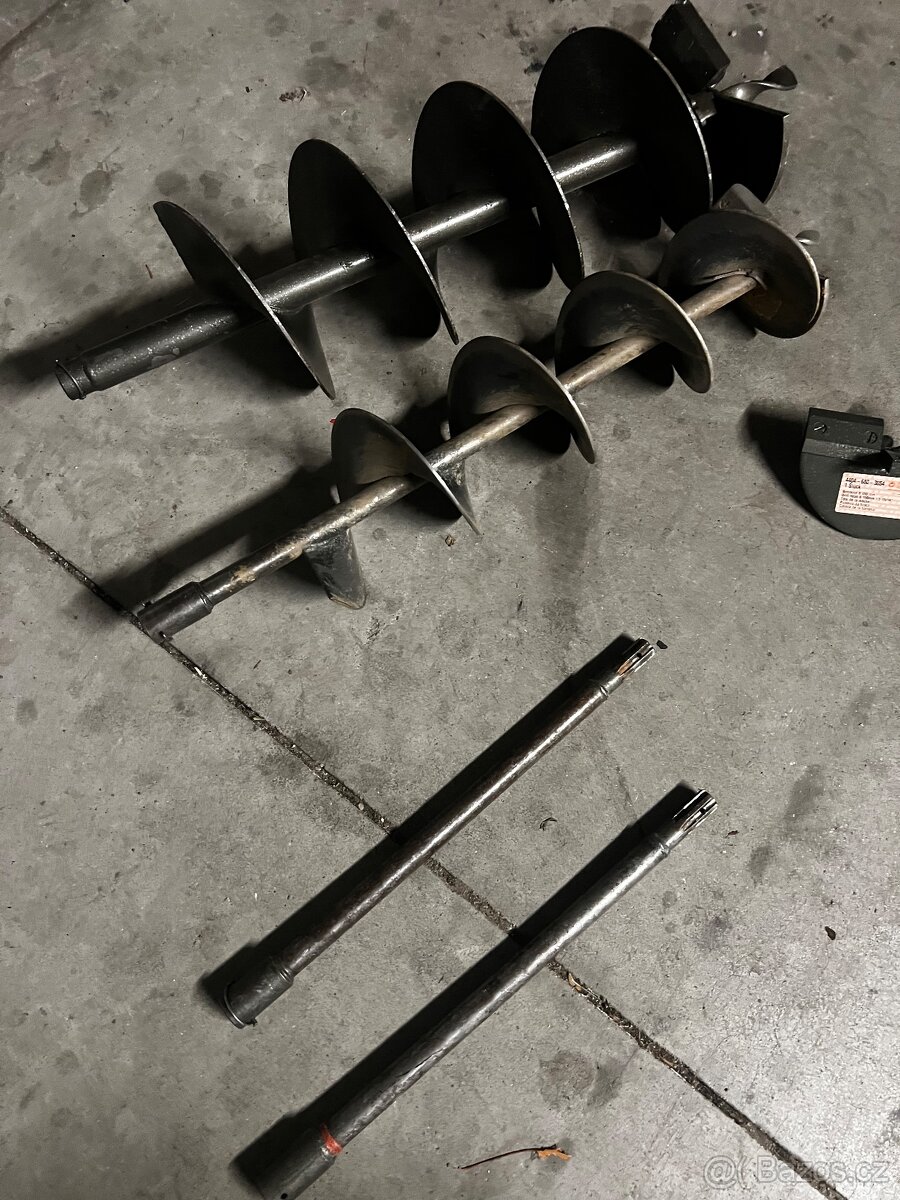 Stihl půdní vrták+ 90 150 200mm vrtáky+vrtací hlava 2x prodl - 4