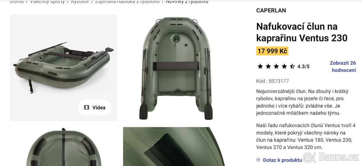 Nafukovací člun Ventus 230 - 4