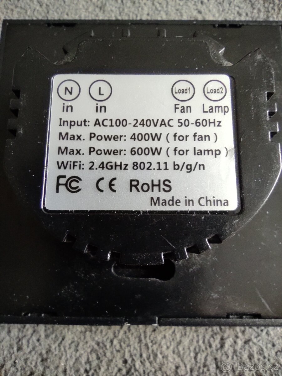 Prodám smart wifi spínač na světlo a stropní ventilátor - 4