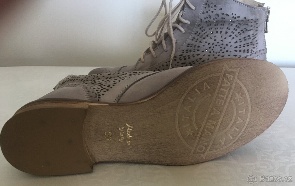 Nové kožené kotníkové boty - 4