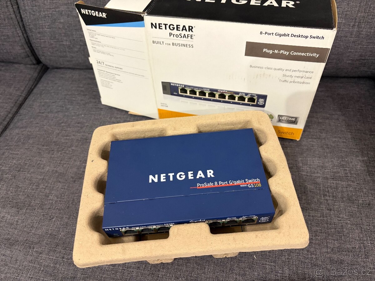 Prodám switch Netgear Prosafe GS108 - 4