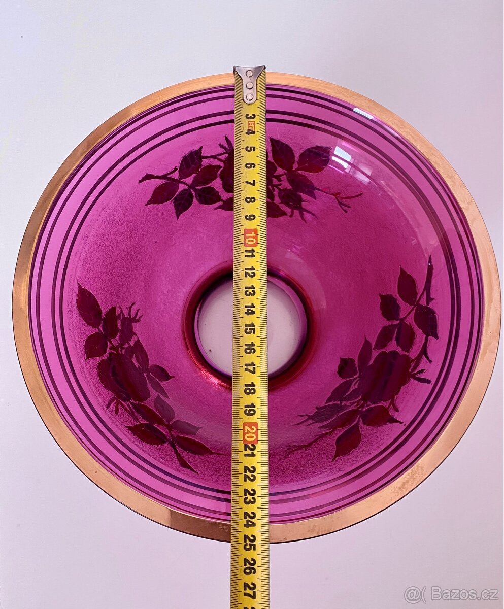 Starožitná mísa se zlatými růžemi - 4