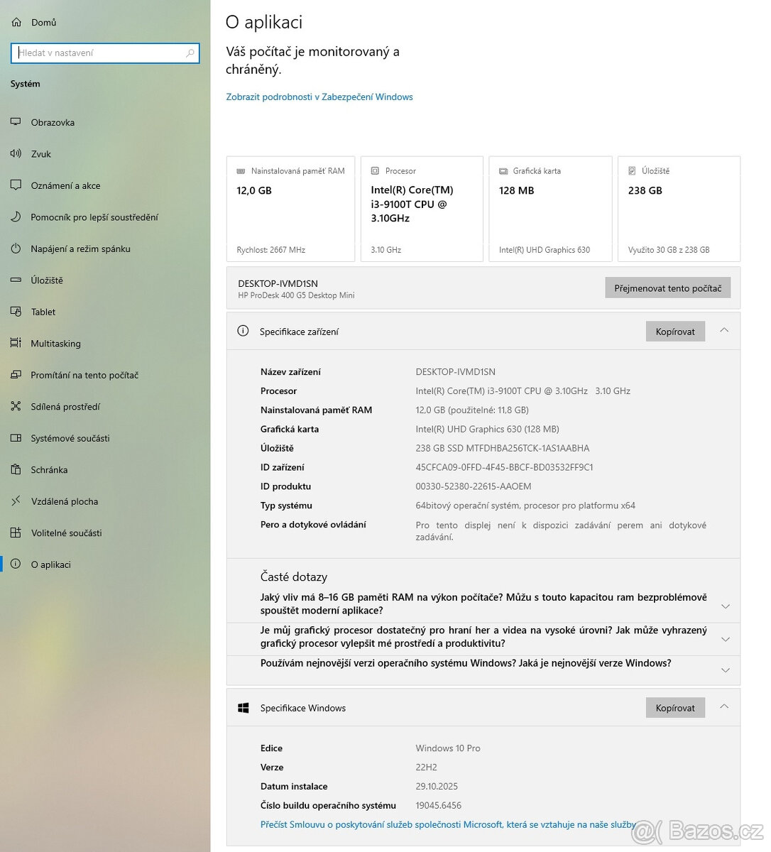 mini PC na internet nebo k televizi HP Prodesk 400 G5 - 4
