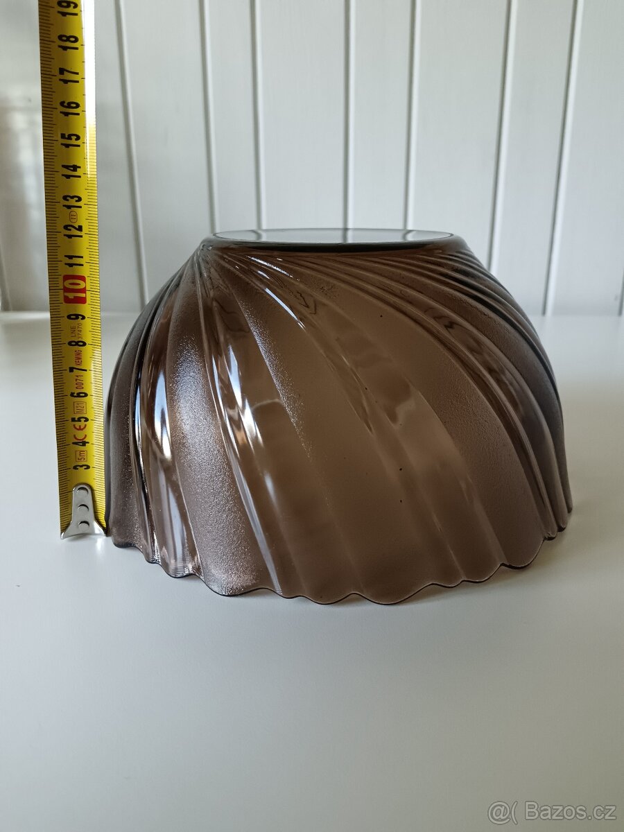 Mísa z kouřového skla - 4