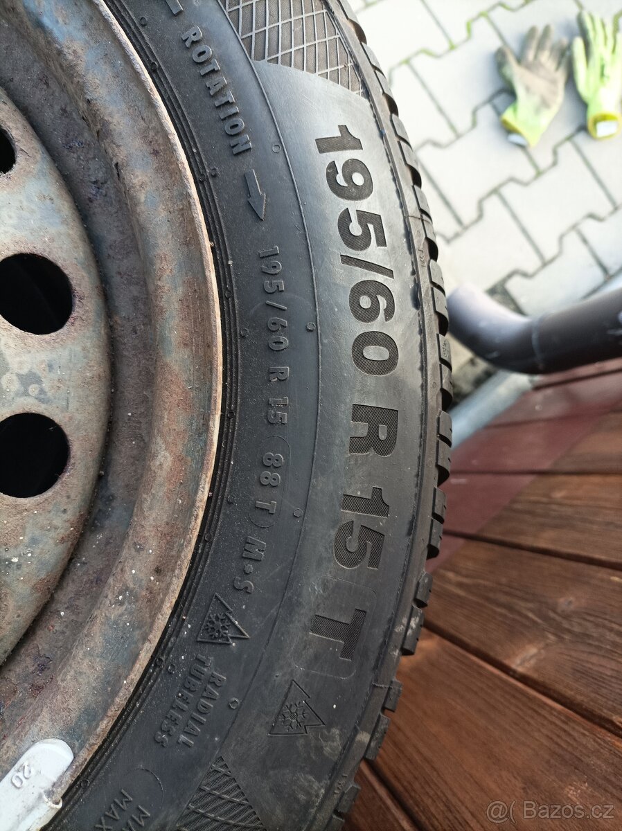PRODEJ zimní pneu + disky R15-195/60 - 4