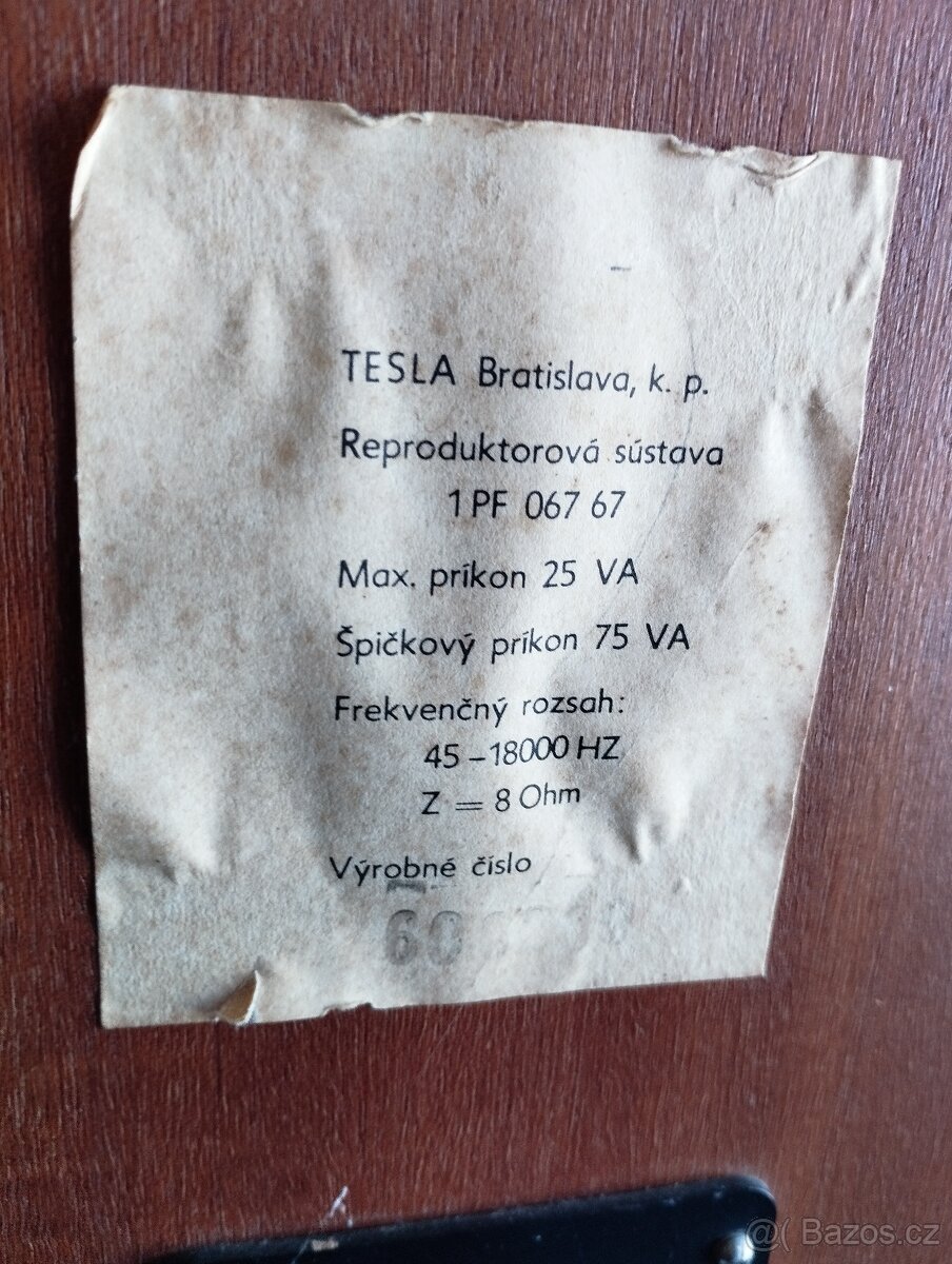 TESLA 1PF06767 Třípásmové reprosoustavy - 4