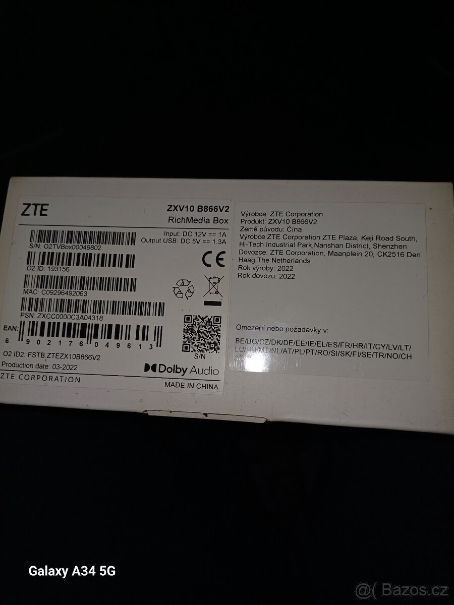 Setobox ZTL zxv10B866v2 - 4