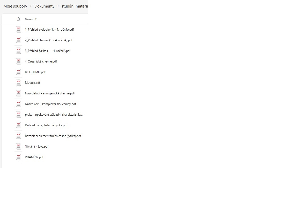 Příprava na přijímací zkoušky LF, modelové otázky, testy - 4