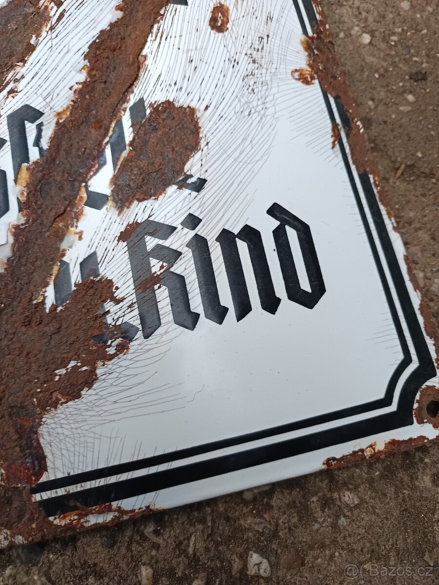 Stará smaltovaná cedule ze Sudet 2. - 4